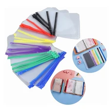 GAPINO 현금 지폐 보관함 다이어리 지퍼백 속지 A6 컬러, 31개