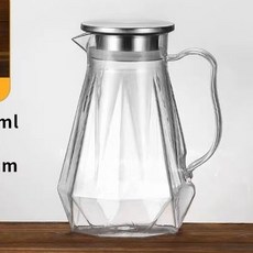 亞克力冷水壺 菱形茶色鋼蓋1500ml, 菱形透明鋼蓋1000ml, 1套, 1000L