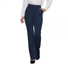 VIMPEP 여성용 부츠컷 레그 드레스 팬츠 - 하이라이즈 스트레치 요가 슬랙스 사무실 운동 비즈니스 캐주얼 B201 다크 블루 S, VIMPEP 여성용 부츠컷 레그 드레스 팬츠 - 하이라