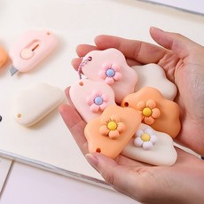일상채움 택배 문구 휴대용 플라워 미니 커터칼 세트, 6개, 혼합색상