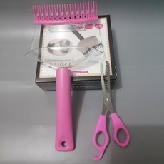 大促特惠 日韓劉海神器齊劉海髮型修剪器美髮工具齊劉海剪髮梳可視劉海神器 剪瀏海 剪髮工具 瀏海剪 剪髮水平儀211, 1個, 粉色+牙剪