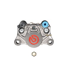 BREMBO 灰底紅 鈦底紅 後卡鉗 對二 大螃蟹, 1個