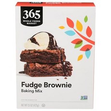 365 바이 홀 푸드 마켓 초콜릿 퍼지 브라우니 믹스 15온스 365 by Whole Foods Market Chocolate Fudge Brownie Mix 15 Ounc, 15온스(1팩), 1개