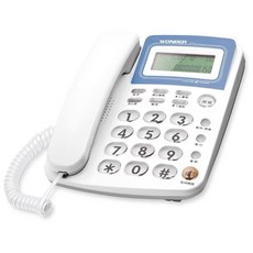 WONDER 來電顯示型電話 WT-03 (大型按鍵、來電顯示、免持聽筒), 白色