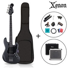 제논 JB-420 입문용 베이스기타 앰프 포함 패키지, 무광올블랙(R), 1개