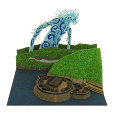 산케이 스튜디오 지브리 미니 모노노케 공주 디다라 보치 비 스케일 종이 공예 MP07-44, 1개