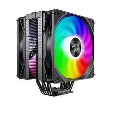 Redragon CC2177 Agent Air CPU 쿨러 Mighty 260w TDP AllBlack 5개 구리 히트 파이프 ARGB 듀얼 팬 포함 타워 서포트 플랫폼 LGA