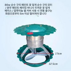 화목난로 배기팬 연통 가스 환풍기 굴뚝 보일러 모터, 80W 12.5-17cm 연통용, 기본 색상