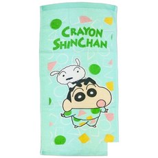 DK大王 蠟筆小新純棉童巾 兒童毛巾 (小新與小白款/睡衣款/上學趣款) 日本正版授權, 小新睡衣款, 1個