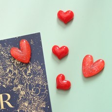 블링하트레드 5pcs세트 냉장고 현관문 인테리어 자석 귀여운 마그넷, 블링하트레드 5pcs 세트 자석