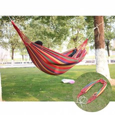 캔버스 스트라이프 해먹 레드 가정용해먹그네