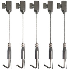 선반나라 벽면 레일 T형 걸이, 실버, 5개