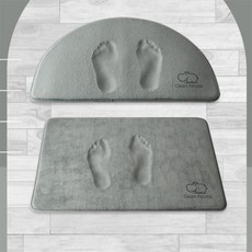 완자스토어 메모리폼 극세사 매트 화장실깔개, 소 사각