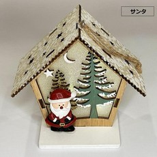 日本Minami聖誕木屋燈飾 聖誕擺飾 聖誕樹裝飾品 LED聖誕燈飾 聖誕禮物 聖誕老人 雪人, 1個, 聖誕老公公（現貨/HB42145SA）, 暖白色