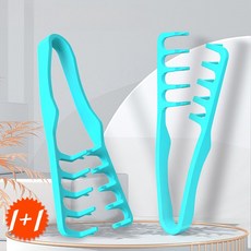 [1+1 행사] 쉐도우 헤어 브러쉬 두피 커버 볼륨 업 앞머리 스타일링 남녀 공용 헤어 빗, 녹색