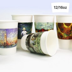 카마코 명화24종 합지컵홀더 12/16온스 500개(무료배송/11시 당일출고), 1개, 500개