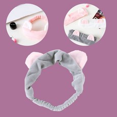 귀요미 고양이 세안 헤어 밴드 DD-10763_ 20275643EA, 블루