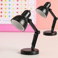 미니 라운드 스탠드 무드등 건전지형, 블랙, 2개