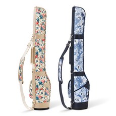 볼빅 파크골프 가방 클럽케이스 파크골프백 수납 여성 골프가방 플라워, 네이비