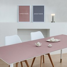 에이원 데스크 패드 식탁 테이블 매트 가죽 방수 식탁보 테이블보, 80x120cm, 코코아/진그레이