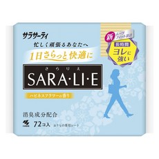KOBAYASHI 小林製藥 Sarasaty Sara.Li.E護墊 幸福花香, 1包, 72片, 14cm