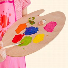 특가생활마켓 미술용 나무 파레트 미술파레트, 사각 - 소