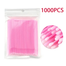 500/1000개 마이크로 브러쉬 속눈썹 크리스탈 면봉 연장 도구 접붙이기 및 제거용 어플리케이터, 1개