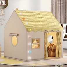 어린이 키즈 실내 텐트 플레이 하우스 놀이집, 옐로우, 1개