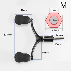 금속 로커 암 스피닝 낚시 릴 핸들 그립 교체 스피닝 야외 낚시 도구 스피닝릴, 크다