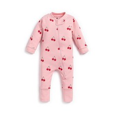 MONICA + ANDY 원피스 아기 파자마 여아 및 남아용 100% 유기농 옷 신생아 용 사이즈 체리 인 러브 2세 169450