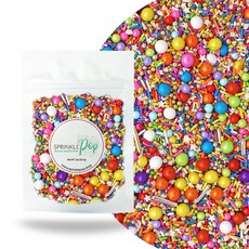 스프링클 팝 레인보우 로드 스프링클 믹스 | 흰색 빨간색 Sprinkle Pop Rainbow Road Sprinkle Mix| Blend of White Red Orange