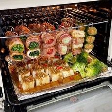 優選 氣炸鍋烤架 不銹鋼烤架 送烤簽 吊式304烤肉架 氣炸鍋支架 圓形燒烤烤箱烤串架, 1個, 新款[空氣炸鍋丨烤箱專用]烤簽:速搶,12CM[買3送2]共5根