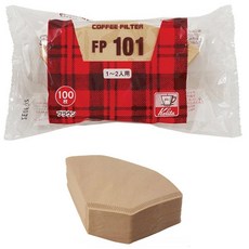 칼리타 커피필터 101(FP) 브라운 여과지 1~2인용, 3세트, 100개입