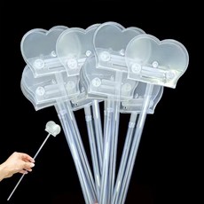 스마일파티 호일 풍선 스틱 막대, 1개, 투명
