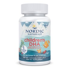 노르딕내츄럴스 어린이 DHA 250mg 오메가-3 소프트젤 스트로베리, 180정, 1개