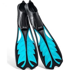 스쿠버 탱크 키트 성인 유연한 편안한 다이빙 핀 전문 프리 긴 고무 미끄럼 방지 수영 플리퍼 스노클링 장비 수중 작업수중 레크리에이션용, 작은, 파란색