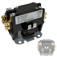 C140B 접촉기 1극 40암페어 120볼트 AC 에어컨 FL 40A RES 50A HVAC 또는 히트펌프 온수기 교체용 단일극