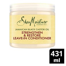 Shea Moisture 시어모이스처 자메이칸 블랙 캐스터 오일 스트렝슨 리브-인 컨디셔너, 2개