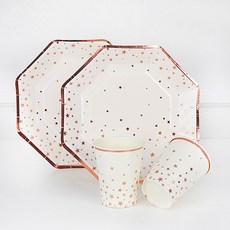 파티접시 트윙클스타 로즈골드 23cm 6개입, 1개