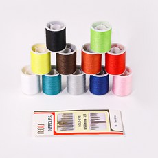 針線盒家用高質量縫補針線套裝外出便攜結婚針線包實用縫衣線盒, 1個, 11色針線:如圖