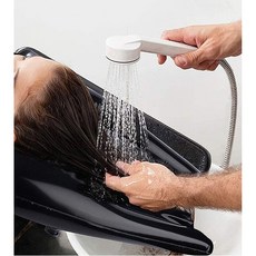 Dnc 휴대용 튜브 세발기 노인 임산부 환자용 간이 샴푸대, 1개, 블랙