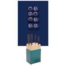 ZWILLING 德國雙人牌 Now S 刀具五/七件組 不鏽鋼主廚刀中式菜刀片刀水果刀剁骨刀三德刀牛刀, 藍莓5件組-盒裝, 1個