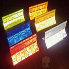 임시차선오뚜기 야광반사지 고휘도반사지 도로확장 안전용품, 청색 (100개입)