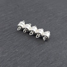 비즈톡 [SVT-9-01]순은부자재 실버925 마감장식 원통자석장식 5.6x10mm 무도금