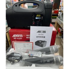 ABOSS MP-R206 藍芽無線可攜式擴音機, 1個, 雙手握無線麥克