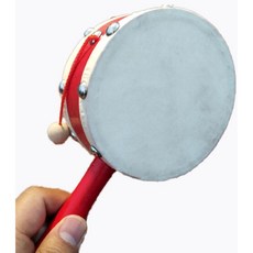 羊皮波浪鼓 咚咚鼓 - 奧福樂器 兒童聽力/握力訓練童玩, 1個