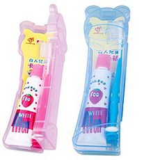 白人兒童卡通潔牙旅行組，含牙膏牙刷收納盒，兒童牙刷童刷，保護牙齒預防蛀牙兒童用品, 1個, 紅色