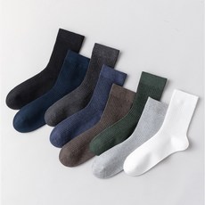 [순면함량98%] 수스존 순면 남성용 골지 무압박 중목양말 6켤레 세트