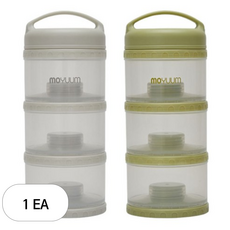 모윰 분유케이스 3단, 1세트, 클라우드화이트 + 모스그린