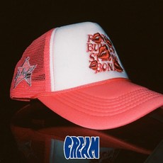 CREAM LAB 性感唇印刺繡 網帽, 1個, 粉紅 PINK, 粉紅 PINK